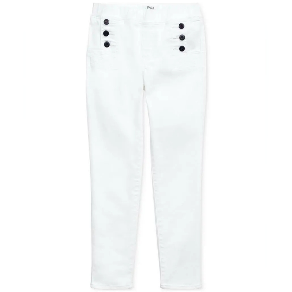 Girls (M) White Ralph Lauren Demin Leggings